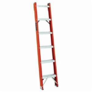 Extension Ladder, 1-Stage Heavy Duty Single, Series: FH1000, 8 ft Overall Length, ANSI Code: Type IA, 300 lb, Fiberglass, 5 ft 8 in Maximum Working Length, 8 ft Section Length, 15-1/8 in Outside Shoe Base Width, Non-Conductive Rail, Rubber Bumper Shoe