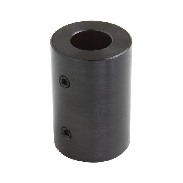 Setscrew Rigid Coupling, Series: MRC, 20 mm Bore, 38 mm OD, 50 mm Overall Length, 68 in-lb Torque, M6 x 6 Screw, Steel, Black Oxide