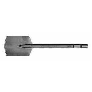 Clay Spade, For Use With: 5345-21 Rotary Hammer and Spline/Round Hex Hammer, 4-1/2 in Head Width, 16-3/4 in Overall Length, Specifications: 3/4 in Hex, 21/32 in Round Shank, Steel