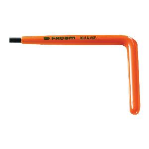 Hex Key, Insulated, Measurement System: Metric, 5 mm Tip, Long/Short Arm, 4-59/64 in Long, 3-11/32 in Short Arm Length, 90˚ Working, 5 mm Hex, L-Type Handle, 3-11/32 in L Handle, Plastic Handle, Alloy Steel Blade, Alloy Steel, Matte, Orange