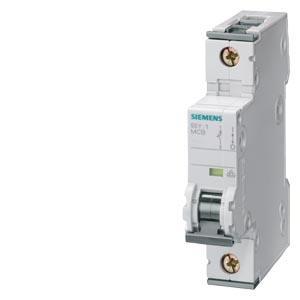 Miniature Circuit Breaker, 230/400 VAC, 16 A, 50/60 Hz Frequency, 10 kA Interrupt, 5SY Frame, Class C Trip, 1 Pole, 1 ph, Line/Load Side Connection, 14 to 4 AWG Wire, IP20 Enclosure, DIN Rail Mounting, -25 to 55 °C, 90 mm H x 18 mm W x 76 mm D Dimens