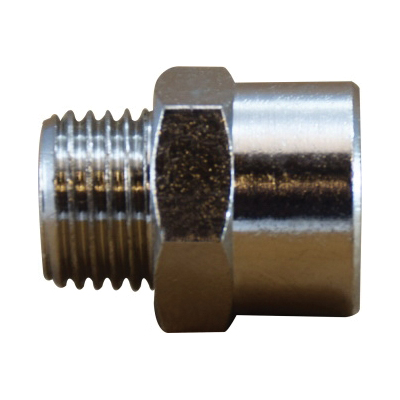 Adapter, Fitting/Connector Type: Adapter, 1/4 Inch Nominal, MBSPP x FBSP, Brass, Nickel Plated