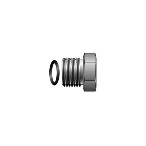 Hydraulic Plug, SAE to SAE, Series: G60, #1-14 Nominal, Male Flat Face O-Ring, Steel, Import