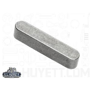 Machine Key, Bi-Lateral Imperial Square, Carbon Steel, 7/16 in Height, 3-3/8 in Length, 7/16 in Width, Form A Key, Plain
