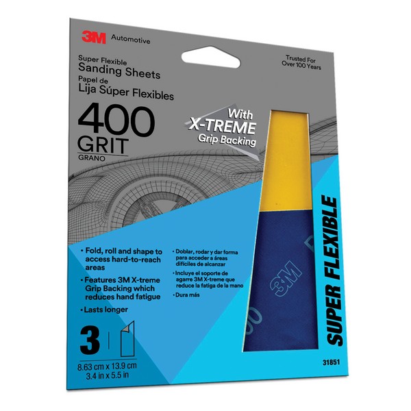 Sanding Sheet, Super Flexible, 400 Grit