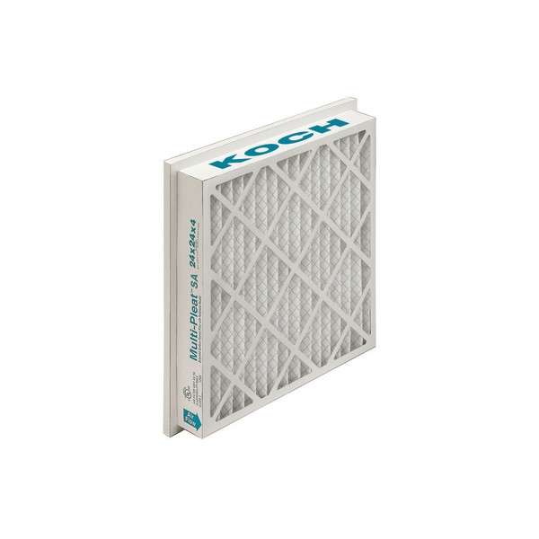 Pleated Panel Air Filter, Series: Multi-Pleat™ SA, 24 in Width, 4 in D, 24 in Height, MERV: MERV 8, 2000 cfm, Beverage Board Frame, 25 to 30% Efficiency, 0.34 in WG Initial Resistance, Natural/Synthetic Fiber Media, Domestic