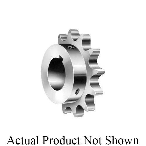 Roller Chain Sprocket, Type B Single Strand, 1.187 in Bore Dia, 3.618 in Outside Dia, #40 Chain, 21 Teeth, 1/2 in Pitch, 3.355 in, Steel