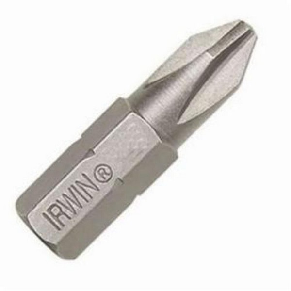 Insert Bit, #1 Point, Phillips® Point, 37257 in Overall Length, Hex Shank, 43104 in Shank, Industrial Grade S2 Steel