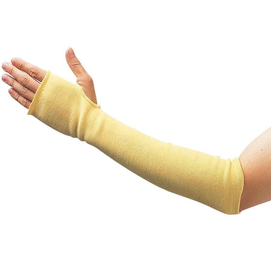 Sleeve, Thumb Slot, One Size, 24 in Length, Kevlar, Yellow