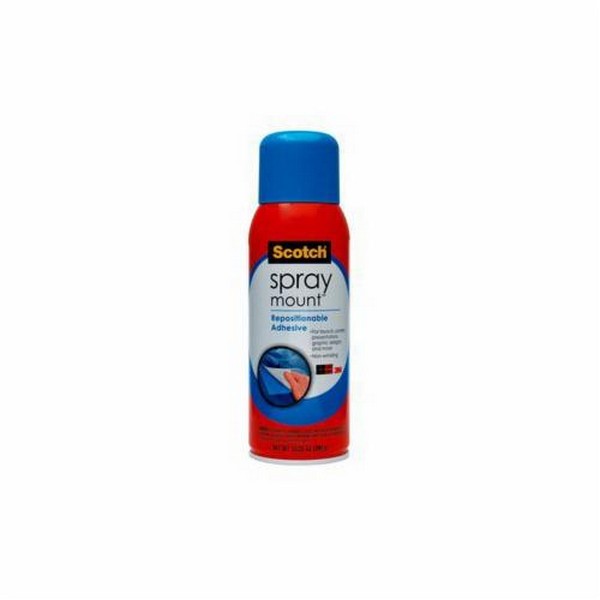 Spray Adhesive, Repositionable Quick-Fix, Aerosol Can Container, 10.25 oz Net Weight, Clear, 0.673 Specific Gravity, 538 g/L VOC