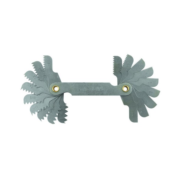 Thread Pitch Gauge, Standard, 8-44 TPI Measuring, 18 Leaves, Steel