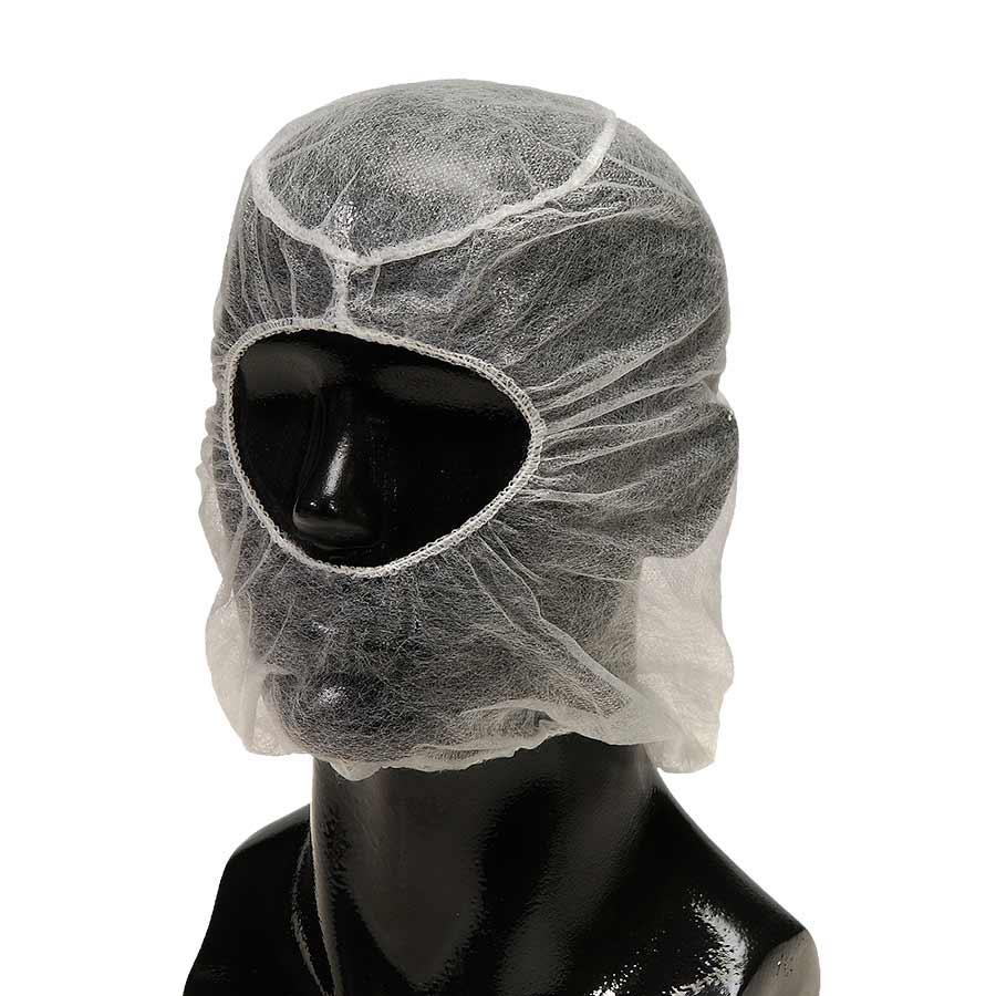 Bouffant and Beard Cover, Latex-Free, One Size, White, Polypropylene