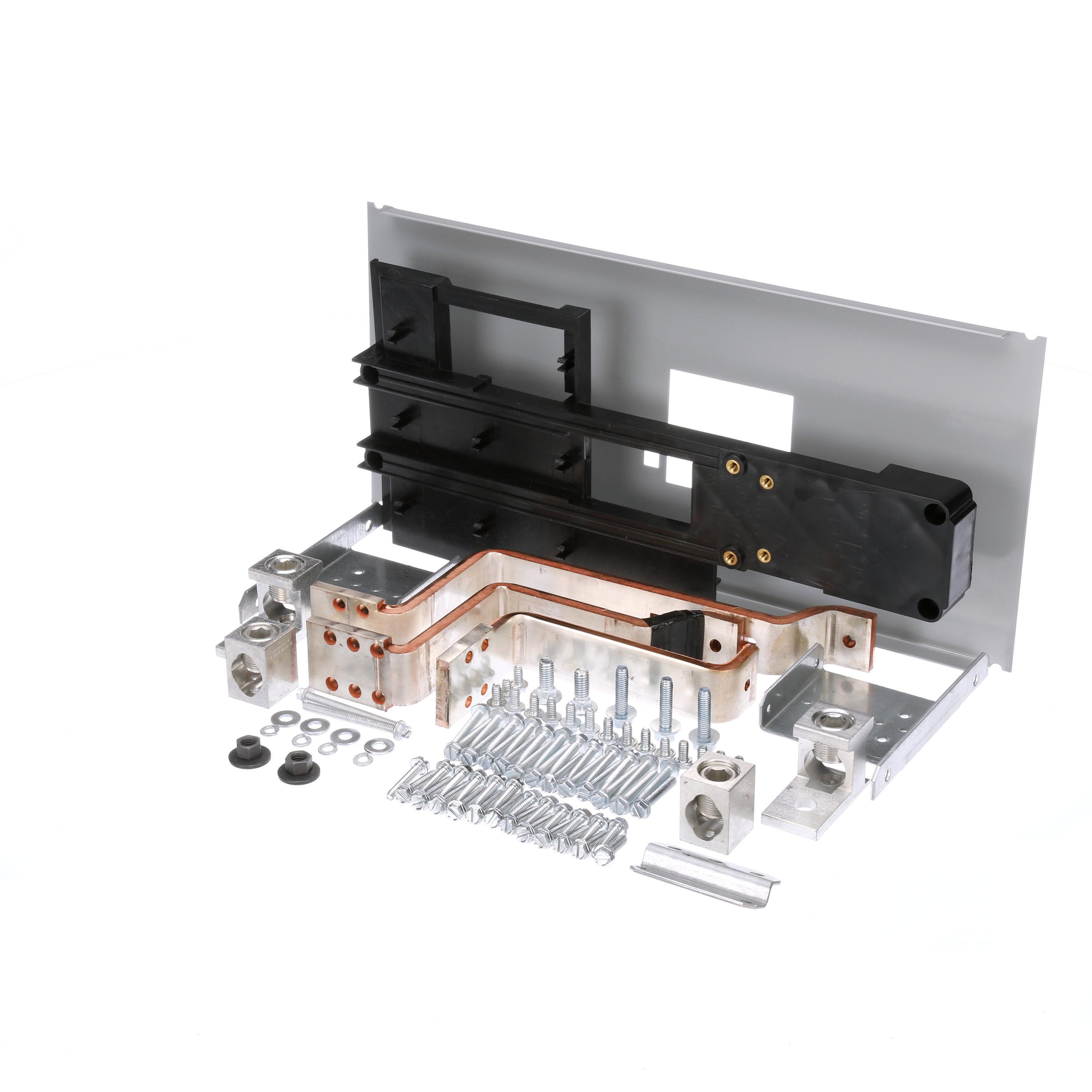 Connection Strap Kit, J Frame 3-Phase, 200/400 A, Single Mounting, For Use With: FC1, FCII, CDP-5, CDP-6, SB1-3, S5, P5, SPP/FPP, F2 (12-3/4 in Deep) Panelboard, JD23, JD63, HJD Breaker Types and Strap Kit, Copper, 20.4 in L x 10.9 in W x 4.1 in H Di