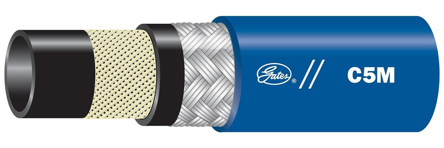 Hydraulic Hose, Standard, Series: G34, 0.88 in ID, 1.23 in OD, 165 ft. Length, 500 psi Working, -4 to 212 °F, Nitrile, Black, Domestic