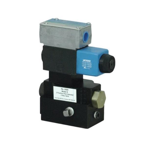 Solenoid Valve, Pilot Operated Pump Mounted, 3/8 in NPTF Port, 10000 psi Pressure, 2-Port/3-Way Ports/Ways, Solenoid Actuation, Aluminum Body, 5.8 in L x 2.5 in W x 7 in H Dimensions