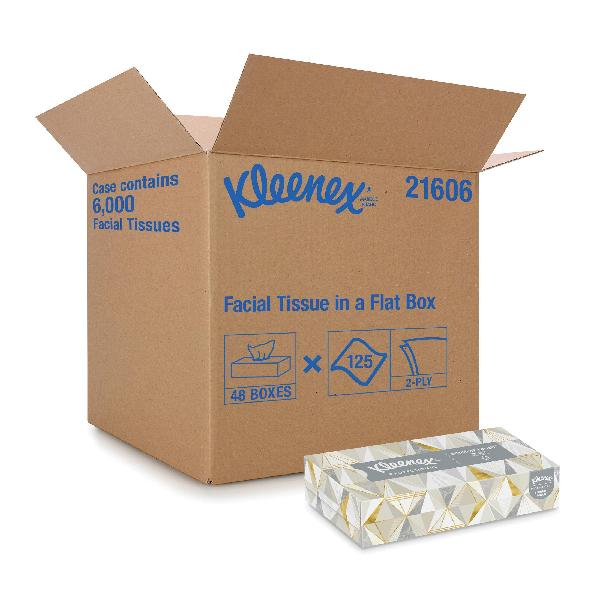 Facial Tissue, 8.4 in Width, 8 in Length, White, Box, 2 Ply