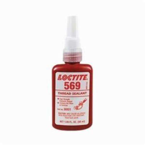 Thread Sealant, 1-Part High Strength Hydraulic, Series: 569™, Bottle Container, 50 mL Container, Bonds To: Metal