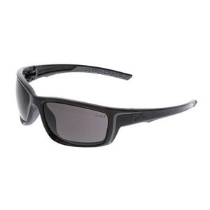 Safety Glass, Dual Lens, Series: Swagger® SR4, MAX6 Anti-Fog Lens Coating, Gray Lens, Balanced/Lightweight, Black Frame, Polycarbonate Frame, Polycarbonate Lens, Yes UV Protection, Black Bayonet Temple, Specifications Met: ANSI Z87+