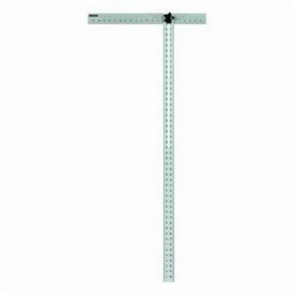 Drywall Square, Adjustable, 48 in Size, 90 deg Measuring Angle, 22.05 in Width, Aluminum, Anodized, Silver