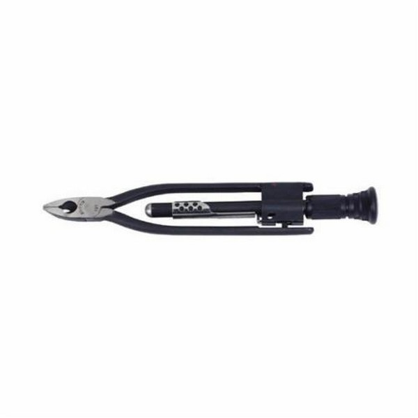 Wire Twister Plier, Automatic Safety Reversible, 0.02 to 0.06 in Nominal Capacity, Flat Top/Diamond Serrated Jaw, Alloy Steel Jaw, 11 in Overall Length, CW/CCW Rotational, 9 in Handle Length, Steel Handle, Black Oxide, Black, Applicable Materials: St