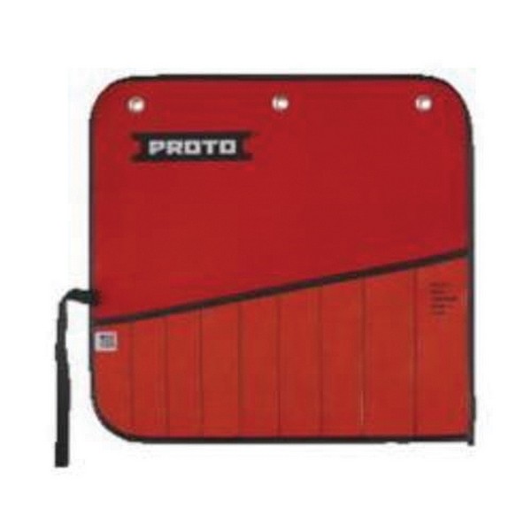 Tool Pouch, Anti-Slip, For Use With: J1200-MASD Combination ASD Wrench Set, 9 Pocket, Canvas, Red, 13-3/4 in L x 12-3/4 in W x 3/16 in H