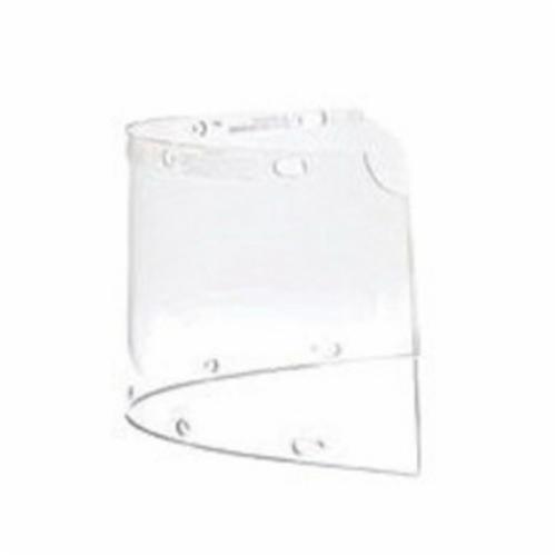 Dual Crown Window, Wide, Clear, Propionate, 0.06 in Visor Thickness, 8 in Visor Height, 16-1/2 in Visor Width, For Use With: FM400 and FM500 Dual Crown Systems, Specifications Met: ANSI Specified, SEI Certified