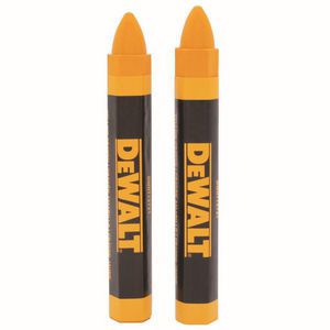 Lumber Crayons, Round Tip, 1/2 in Tip, Immediate Drying, Yellow, 4-1/4 in L Dimensions