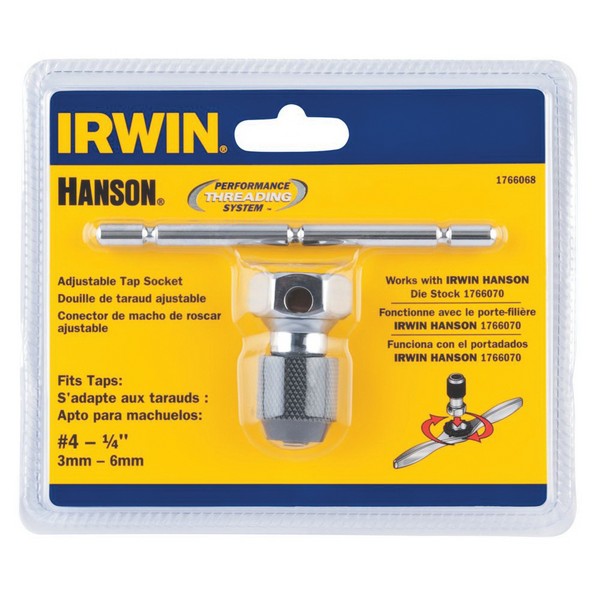 Tap Wrench, Small, Tap Capacity: 4 to 1/4 in, High Carbon Steel