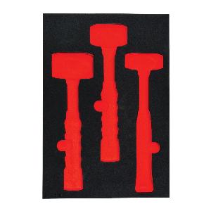 Foam Tray, For Use With: J14300S Tool Set, Polyethylene Foam, Black/Red, 11 in W x 16 in D x 1-1/4 in H Dimensions