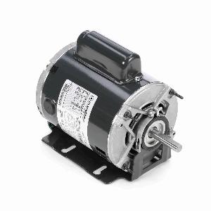 AC Motor, 0.25 HP, 115/208 to 230 VAC, 5.2/2.8 to 2.6 A, 60 Hz Frequency, 1 Phase, 1725 RPM Speed, 1 Speed, DP Enclosure, 48Y Frame, Selective CCW Rotation, Resilient Base/Extended Studs Mounting, 40 °C, Insulation Class: Class B, Rolled Steel