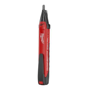 Voltage Detector, Non-Contact, 50 to 1000 VAC, Audible/Visual Indicator, AAA Battery Power Source, On/Off Switch, Safety Rating: Cat IV 1000 VAC, 6 in L Dimensions, Black/Red