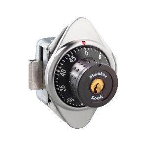 Built-In Locker Lock, Automatic Door, 1-7/8 in Width, Metal Dial/Steel Body, Control Key/Combination Key, Right Hand Locker Hinge