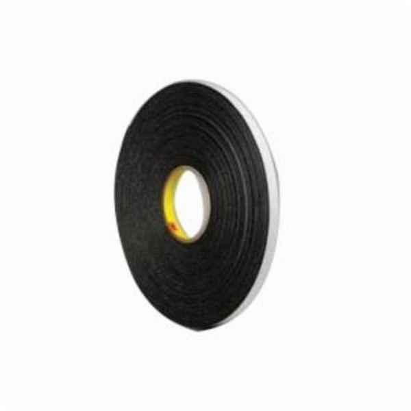 Double Coated Foam Tape, 36 yd Length, 54 Inch Width, 1/16 Inch Thickness , Black, Rubber Adhesive, Polyethylene Foam Backing