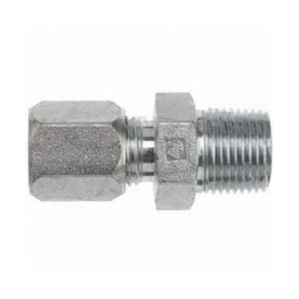 Flareless Bite Adapter, Series: FLC2404, Fitting/Connector Type: Adapter, 1/8 Inch Nominal, Male Tube x Male NPTF, Steel