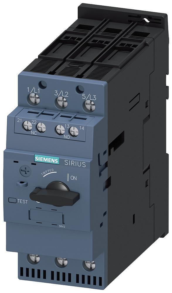 Motor Protection Circuit Breaker, Series: 3RV2, 690 VAC, 20 to 25 A, 22 kW Power, 50 to 60 Hz Frequency, 8 kA Interrupt, S2 Frame, Magnetic Trip, 325 A Trip, 3 Pole, 3 ph, Screw Connection, 1NO-1NC Auxiliary, 18 to 2 AWG Wire, IP20 Enclosure, DIN Rai