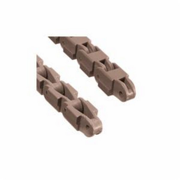 Flat Top Conveyor Chain, Side-Flexing, Series: NH250, 2-1/2 Inch Pitch, 0.38 Inch Pin Diameter, 1.94 Inch Pin Length, 1.94 Inch Plate Width, Acetal, Tan