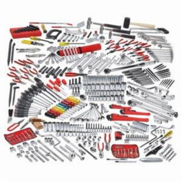 Master Maintenance Tool Set, Advanced, 1/4 in, 3/8 in, 1/2 in Drive, 411 Piece, For Use With: 1/16 to 1-7/16 in Fastener