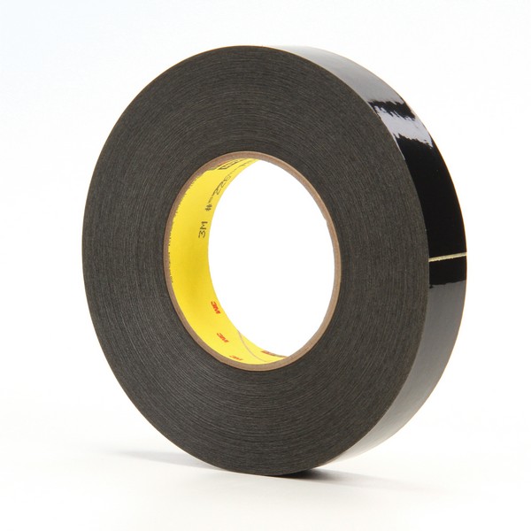 Masking Tape, Solvent-Resistant, 60 Yard Length, 1 Inch Width, 10.6 mil Thickness, Black, Natural Rubber Adhesive, Polyethylene/Crepe Paper Backing