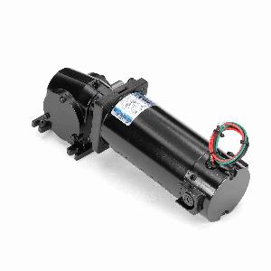 DC Gearmotor, Right Angle SCR Rated, Series: 13 Series, 90 VDC, 2.3 A Full Load Amperage, 1/4 HP, 62 RPM Maximum, 5/8 Inch Shaft Diameter, 1-1/2 Inch Shaft Length, 135 in-lb, 40:1 Gear Ratio, 13F40-34G Gear, Ball Bearing, 235 lb Overhung Load, 40 °C, Class H Insulation, TENV, Steel Housing