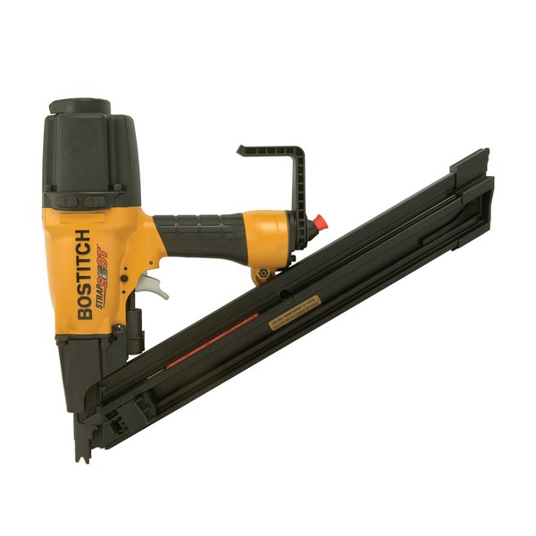 Framing Nailer, Pneumatic, Tool/Kit: Tool, 0.113 to 0.162 Inch Diameter x 1-1/2 to 2-1/2 Inch Length Fastener, Paper Tape Collation, 35 °Collation, 53 Magazine, Bottom Load Loading, Contact/Sequential Actuation Trigger, Non-Marring Tip, 7.7 cfm Air Flow