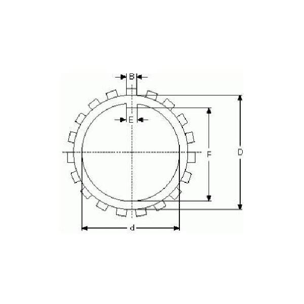 Bearing Washer, Lock, 105 mm Bore, 145 mm Outside Diameter, 126 mm Diameter Face