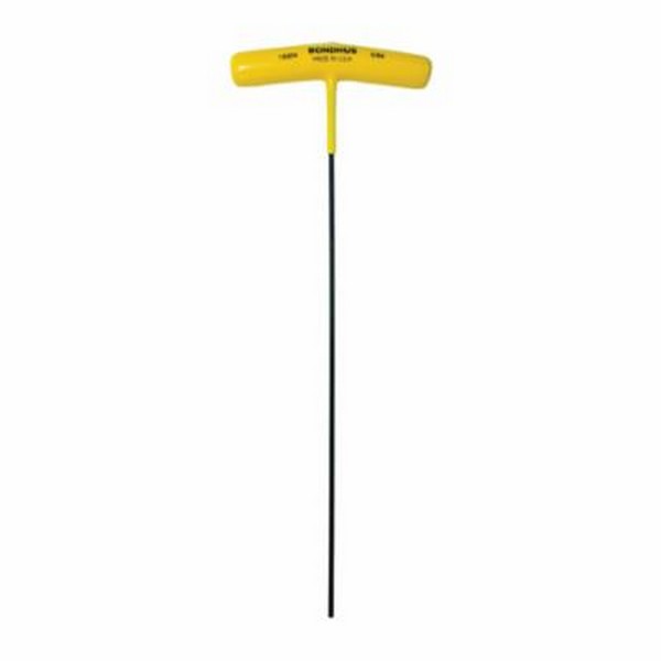 Hex Key, Chamfered, Measurement System: Imperial, 5/64 Inch Tip, Ergonomic Grip/T-Handle Handle, 3 Inch Width Handle, Protanium® High Torque Steel Blade, Protanium® High Torque Steel, ProGuard™, Yellow