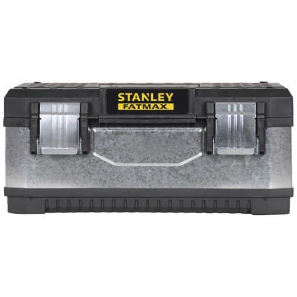 Tool Box, 8-11/16 in Width, 19-5/8 in D, 11-1/8 in Height, 2 Compartments, 4.4 gal, Metal/Plastic, Black/Gray