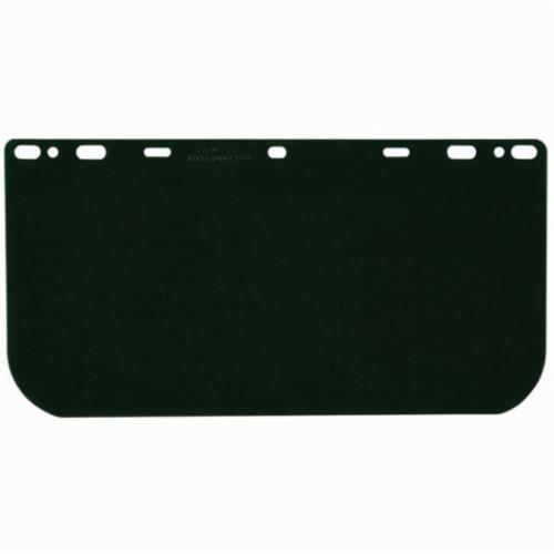 Crews Faceshield Visor, Dark Green, Polycarbonate, 0.04 in Visor Thickness, 8 in Visor Height, 15-1/2 in Visor Width, Specifications Met: ANSI Z87+