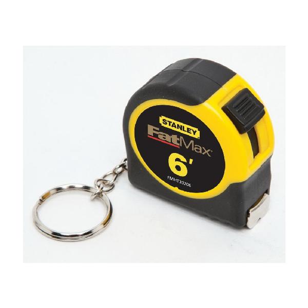 Measuring Tape, Measuring System: Imperial, 6 ft Blade Length, 16 in Markings, 3 ft Standout, Black/Yellow Case