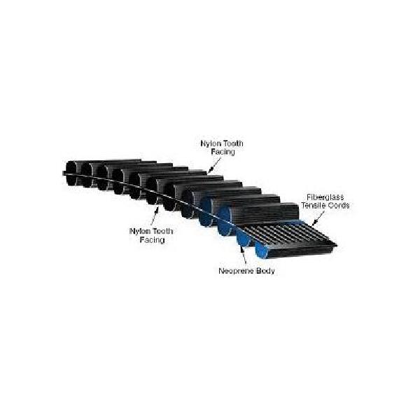 Synchronous Belt, Series: 9232, 210 Teeth, 5 mm Pitch, 1050 mm Overall Length, 15 mm Width, -30 to 100 °C, Curvilinear Tooth Profile, Neoprene, Fiberglass Reinforced