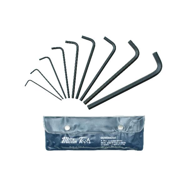Hex Key Wrench Set, Series: Long Arm, 9 Piece, For Use With: 6 Point Socket (Allen) Head Fasteners, Steel