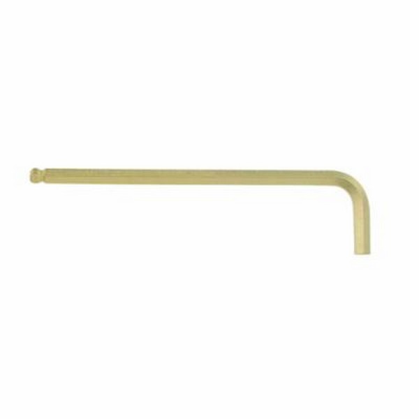 Hex Key, Ball End, Measurement System: Metric, 3 mm Tip, Long Arm, 98 mm Arm Length, 25° Working, L-Handle Handle, Protanium® High Torque Steel Blade, Protanium® High Torque Steel, GoldGuard™/Real 14 Karat Gold