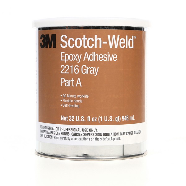 Epoxy Adhesive, 2-Part Part, Kit Container, 1 qt Container, Epoxy Base