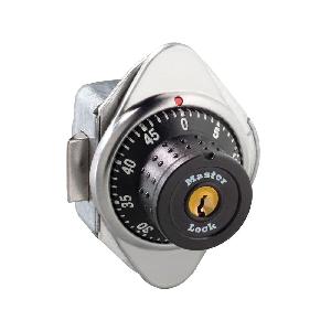 Built-In Locker Lock, Automatic Door, 1-7/8 in Width, Metal Dial/Steel Body, Control Key/Combination Key, Right Hand Locker Hinge